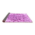 thumbnail image 2 of Ahgly Company Indoor Round Abstract Purple Modern Area Rugs, 3' Round, 2 of 4