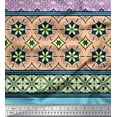 thumbnail image 2 of Soimoi Rayon Fabric Swirl,Leaves & Floral Panel Print Sewing Fabric Yard 56 Inch Wide, 2 of 3