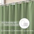 thumbnail image 4 of Inosoo Fabric Shower Stall Curtain, 36"Wx72"H Water Repellent & Washable Small Size Cloth Shower Liner, Sage Green, 4 of 11