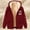 Wine(New), variant on PNTUTB Women's Solid Color Full Zip Up Drawstring Hoodies Sweatshirt Fashion Prints Fleece Coats with Pockets