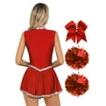 thumbnail image 2 of Eandarui Womens Cheerleading Uniform Sleeveless Sequins Tutu Dress Carnival Cheer Leader Dance Red L, 2 of 7