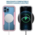 thumbnail image 5 of Slim Transparent Case for iPhone 15 Plus Magnetic Cover Compatible with MagSafe, Military Grade Protection Shockproof Anti-Scratch Crystal Clear Phone Case for iPhone 15 Plus, Rosegold, 5 of 9