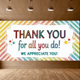thumbnail image 6 of Colorful Design Thank You Banner Decorative Stars Appreciation Backdrop for Work Events Teacher Recognition Employee Celebration Community Gathering, 6 of 7