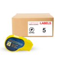 thumbnail image 1 of 5 Pack de Bande Compatible Noir sur Blanc pour Brady 1/2" (12mm x 16'), 1 of 5