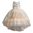 thumbnail image 1 of KAWELL Robe Hi-lo en Tulle pour Demoiselles d'Honneur, Princesse, Anniversaire, Concours, Fête, Formelle, Communion, Soirée, Danse, Robe de Bal, 1 of 5