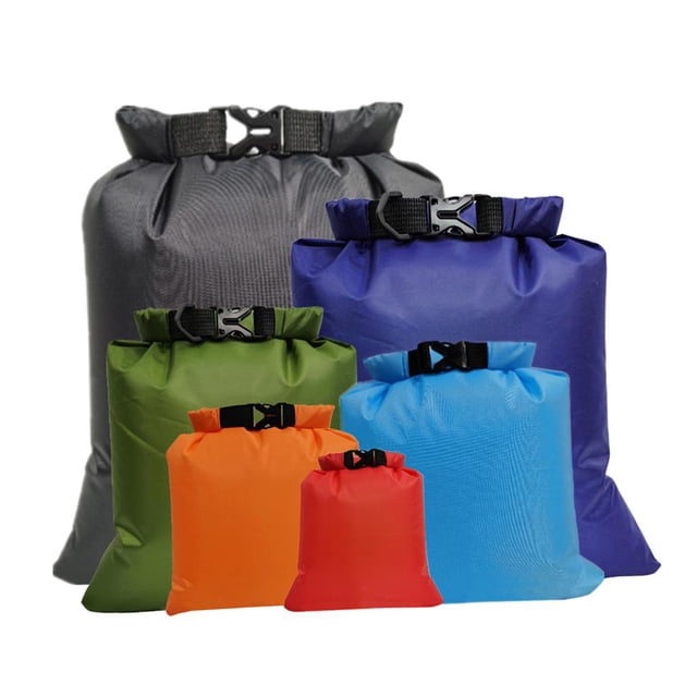 6 Pieces Waterproof Bag Set Lightweight with 1.5L, 2.5L, 3L, 3.5L, 5L, 8L Mixed Color