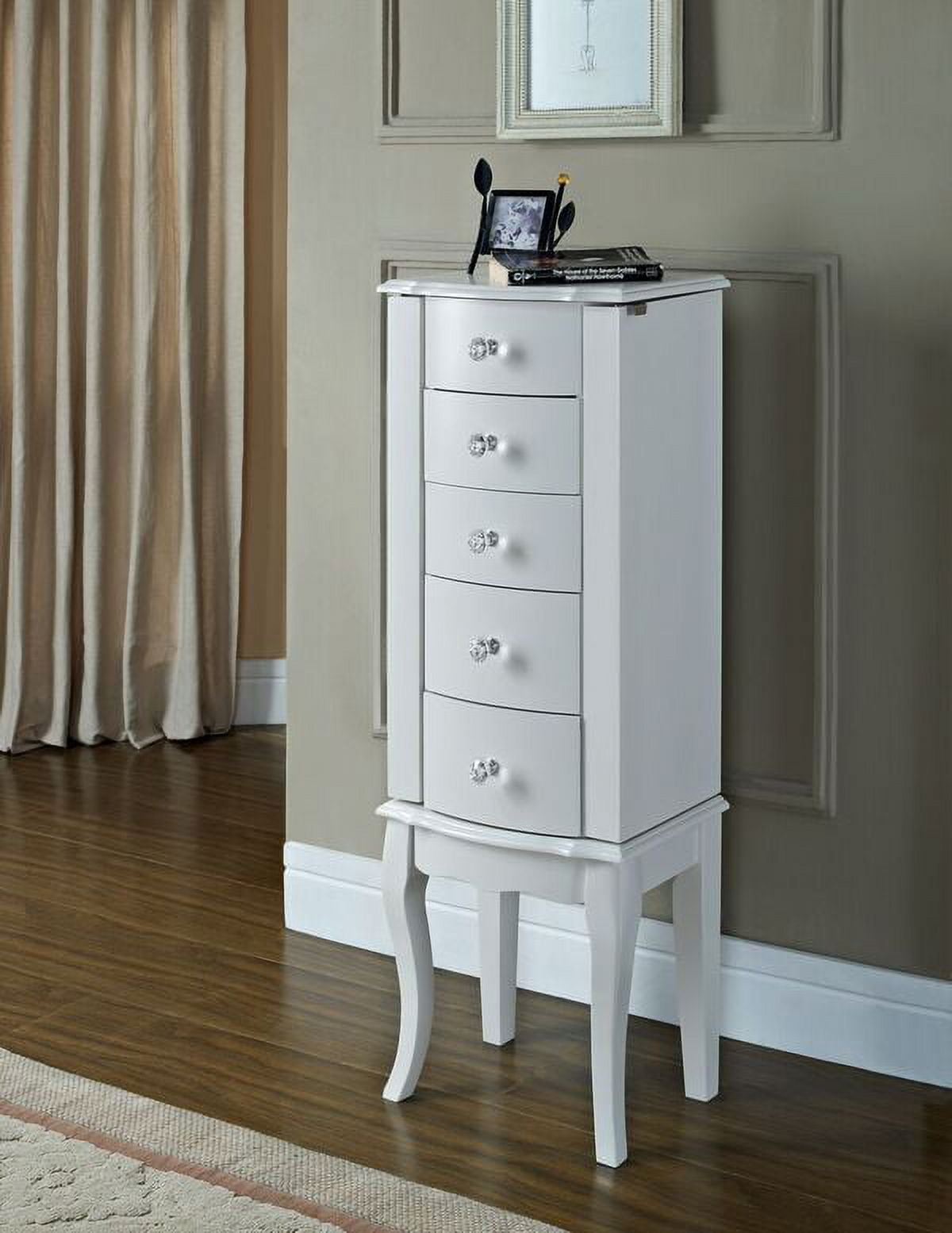 Jasmine Jewelry Armoire White