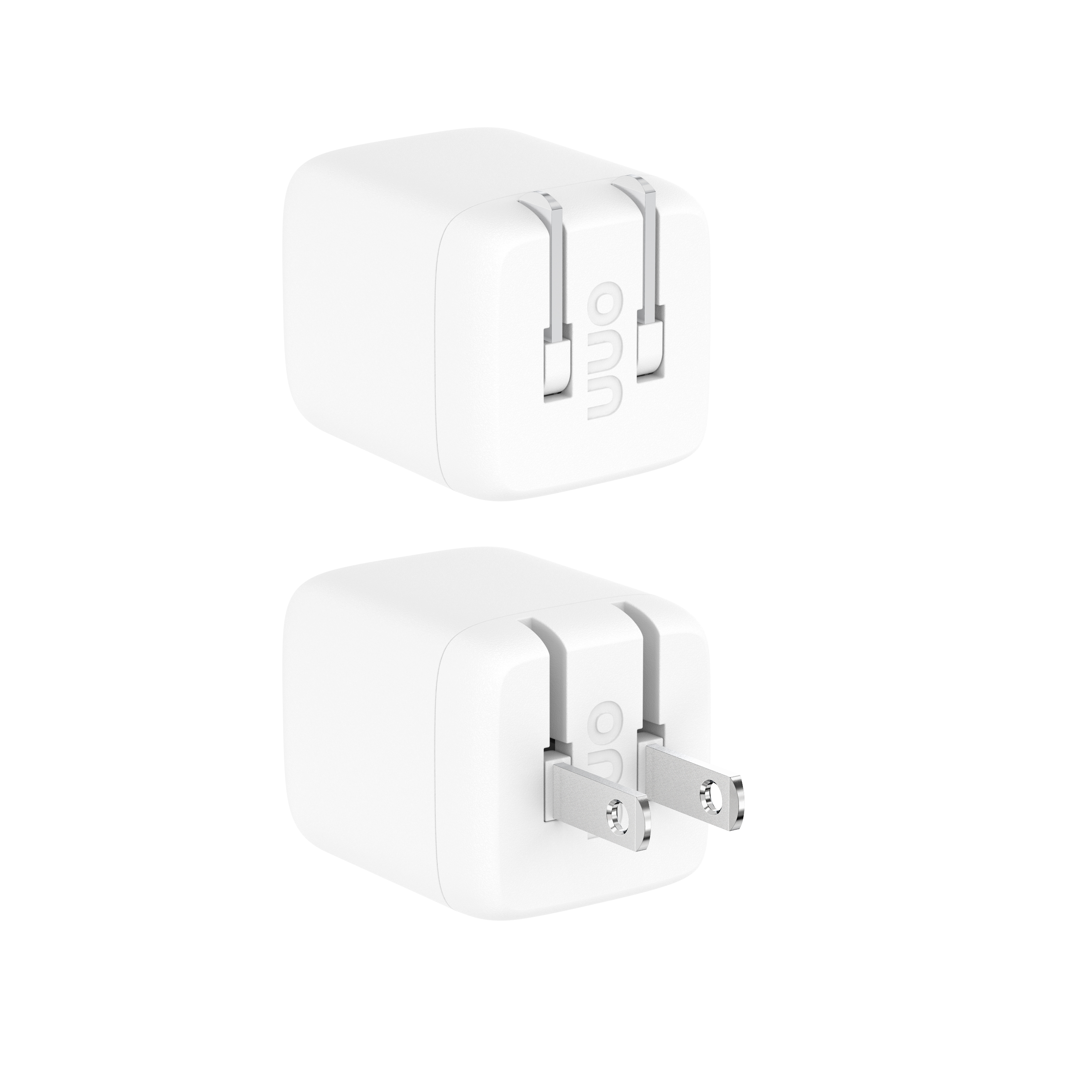 Cargador de pared onn de 32W con puertos USB-C y USB-A, cable C-C de 3 pies, carga rápida, certificado USB-IF, enchufe plegable, blanco, compatible con iPhone 17/16/15, Galaxy, Pixel, iPad Pro y más 4