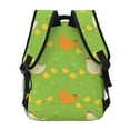 thumbnail image 4 of Rateoe Funny Chicken Pattern Casual Backpack for School, Work, Travel – Adjustable Straps, Multiple Compartments – Ergonomic Design, Fits Laptops and Tablets, 4 of 5