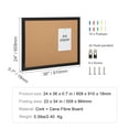 thumbnail image 3 of KFFKFF Cork Board Bulletin Board with MDF Sticker Frame Wall Mounted 36" x 24", 3 of 9