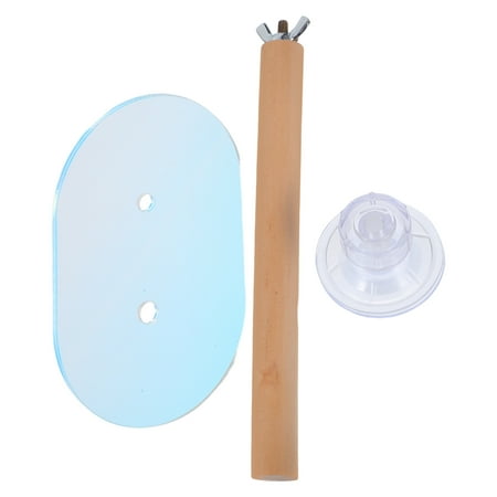 Raindrops Window Perch Suction Cup Bird Perch Stand Multi Wood 1Pcs