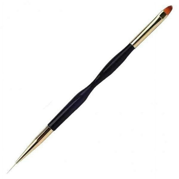 Juego de 2 pinceles acrílicos profesionales de doble cabezal para pintar hojas y flores, redondos, para uso en salón y hogar, para crear puntas y herr