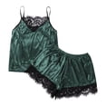 thumbnail image 1 of Femmes 2PCS Lingerie en Vrac Dentelle Creuse Sling V-Cou Haut + Short Élastique Bande Pantalon Ensemble, 1 of 9