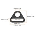 thumbnail image 2 of Uxcell 0.98" Adjuster Triangle with Bar Swivel Clip D Dee Ring Buckle, 16Pack Matte Black, 2 of 5