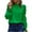 Green, variant on Spring Fashion!DianGeFu Womens Long Sleeve Shirts 50% Off Clear,Women's Solid Color Long Sleeve Half High Collar Bubble Sleeve Top Casual Shirt Long Sleeve High Collar Top/shirt,Hot Pink,XL