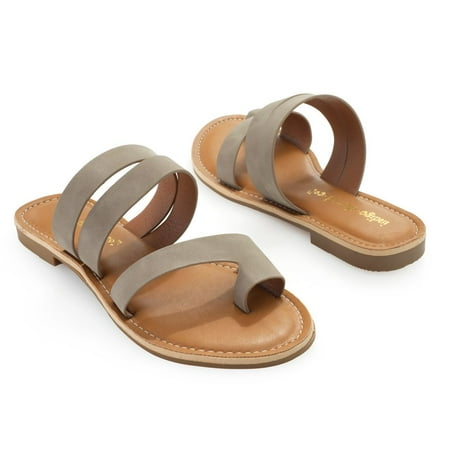 

Indigo Thread Co. Strap Detailed Slip-on Sandals