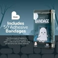 thumbnail image 2 of BioSwiss Bandages, Halloween Ghost Shaped Self Adhesive Bandage, Latex Free Sterile Wound Care, 50 Count, 2 of 4
