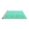 thumbnail image 2 of Ahgly Company Machine Washable Indoor Rectangle Oriental Turquoise Blue Traditional Area Rugs, 2' x 5', 2 of 4