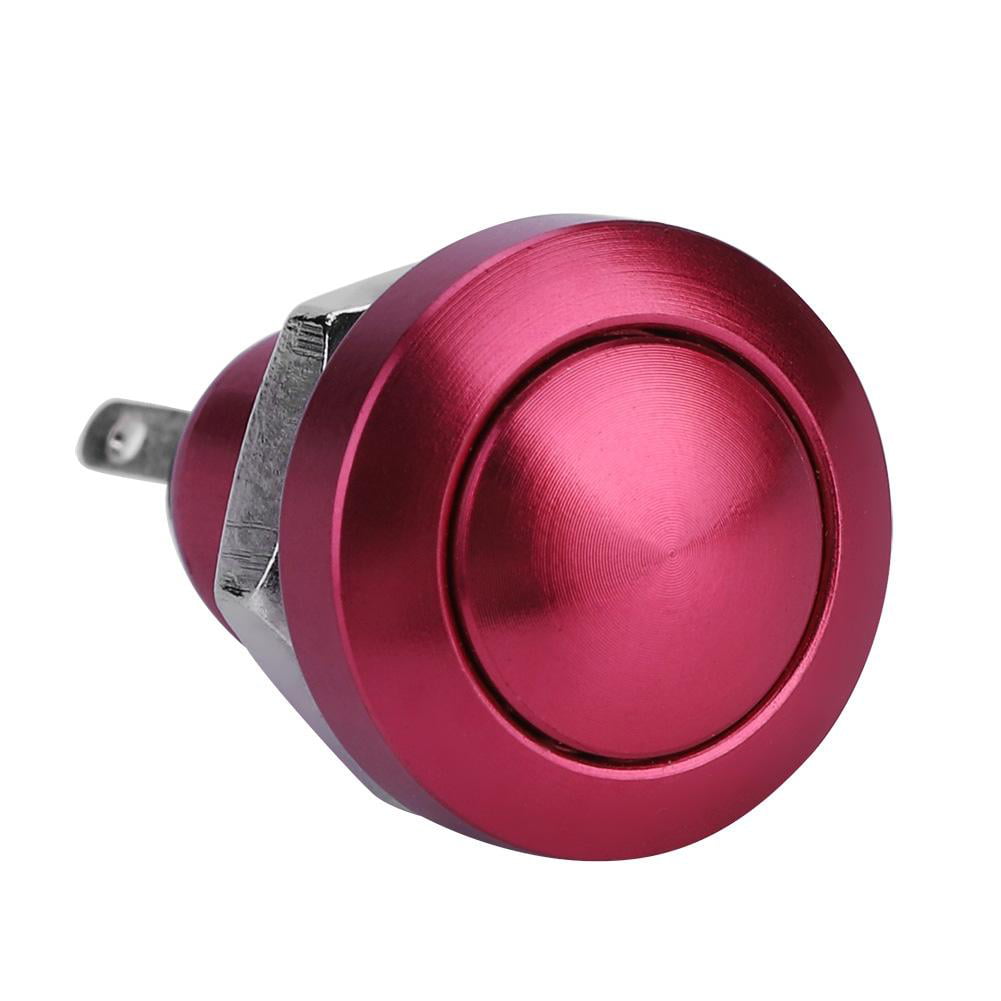 Car Momentary Push Button Green 1A 24V 8mm Mini Waterproof Car Momentary Push Button Power Switch Zinc-Aluminium Alloy Shell Suitable for 8mm Mounting Hole