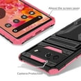 thumbnail image 6 of for Google Pixel 6a Wallet Case, with Credit Card Holder Stand Kickstand Slim Rugged Shockproof Heavy Duty Defender Armor Military Grade Protective Case for Google Pixel 6a,Pink, 6 of 9