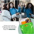 thumbnail image 2 of Green Merchandise Plastic Glossy Retail Bags 200 Pack 9" x 12" with 1.25 mil Thick - Die Cut Handles - Perfect for Shopping, Party Favors, Birthdays, Children Parties - Color Green - 100% Recyclable, 2 of 7