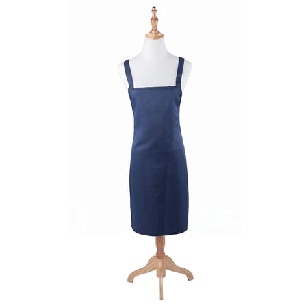 Novo Apron For Women/Men With 3 Pockets - 30”x26” H-Style Shoulders Garden Apron Dark Blue