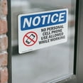 thumbnail image 3 of (2 Pack) No Personal Cell Phone Use Allowed Sign, 3 of 6