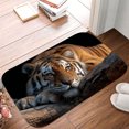 thumbnail image 2 of 1pc Tiger on a Log Absorbent Non-Slip Bathroom Thickened Flannel Rug Decor,Soft,Quick Drying,Suitable For Indoor/outdoor Use,Bathrooms,Bedrooms,Kitchens,Terrace,Laundry Rooms,16"x24", 2 of 9