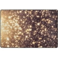 thumbnail image 4 of SKYSONIC Golden Abstract Sparkles Non-Slip Area Rug, Glitter Lights Bling Floor Carpet Comfort Floor Mats Decor for Indoor Front Porch Living Room Bedroom Kitchen, 36"x24", 4 of 5