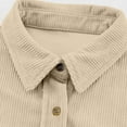 thumbnail image 7 of Fnooota Women's Long Sleeve Shirts, Loose Fit Casual Lapel Collar Corduroy Button Down Shirts Beige Size S-2XL, 7 of 7