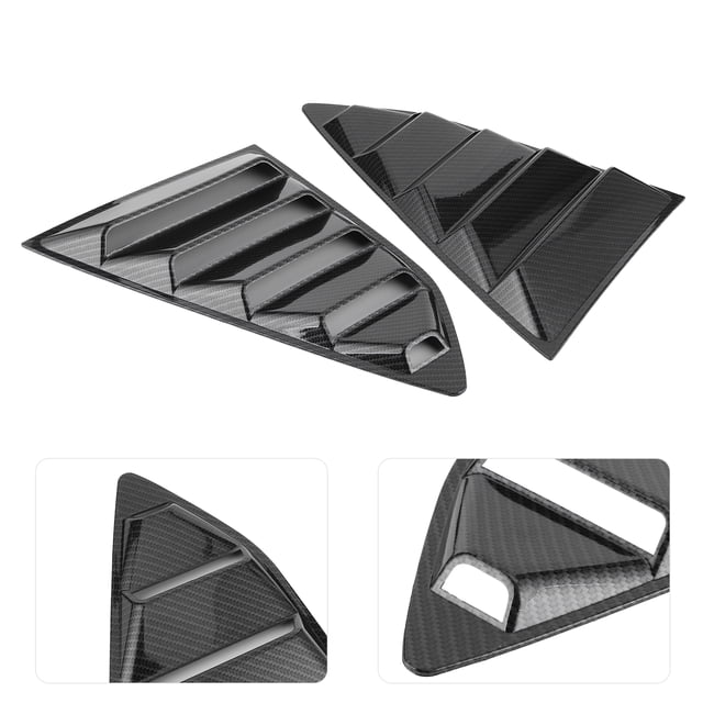 Postador de la Ventana Trasera, Rejilla de la Ventana Trasera, Estilo de Fibra de Carbono Resistente y Resistente para la Ventana Trasera del Automóvil