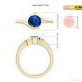 thumbnail image 5 of Angara Natural 1.2 Ct. Blue Sapphire Solitaire Ring in 14K Yellow Gold for Women (Ring Size: 3), 5 of 10