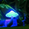 thumbnail image 3 of Porfeet 0.5W 220V Mushroom Light-control LED Night Light Wall Socket Lamp Bedroom Decor(Blue), 3 of 10