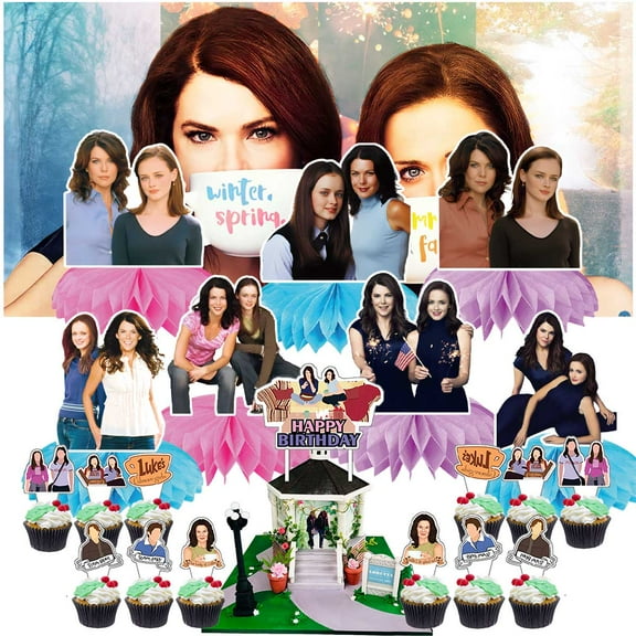 Gilmore Girls Party Decorations Decor Supplies Honeycomb Centerpieces Table Toppers Cake Toppers for Birthday Photo Props