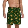 thumbnail image 2 of Naloa Hohey Bee Men's Short Pajama Pants, Lounge Comfort Shorts with Elasticized Waistband and Side Pockets - Small, 2 of 9