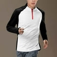 thumbnail image 2 of HAiming Men's Sportswear Long Sleeve Lightweight Quarter Zip Pullover Athletic Performance Shirts Comfy Tops, 2 of 8