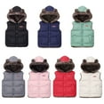 thumbnail image 4 of SILVERCELL 2-6Y Toddler Boys Girls Winter Warm Thicken Hooded Puffer Vest Coats, Kids Soft Flannel Lined Waistcoat Snow Clothes Outerwear, 4 of 5