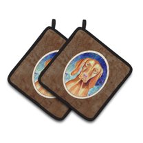 Carolines Treasures 7230PTHD Vizsla Pair of Pot Holders , 7.5HX7.5W, multicolor