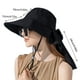 thumbnail image 3 of Sombrero para el sol chal para niños y adultos | Gorra de pescador de ala ancha con sombreado facial, agujero de cola de caballo, chal de lazo | Protección UV, poliéster transpirable | Se adapta a, 3 of 8