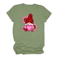 thumbnail image 7 of Womens Valentine's Day Shirts Short Sleeve Fashion Graphic Basic T-Shirts Casual Pullover Tunic Tops (S, C Green), 7 of 7