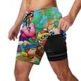 thumbnail image 2 of Kirby's Return to Dream Land Mens Board Shorts Summer Swim Trunks Quick Dry Beach Swimwear Bathing Suit Swim Shorts with Compression Liner And Pockets, 2 of 7