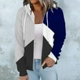 thumbnail image 4 of Full Zip up Hoodie Jackets with Pockets Womens Hooded Fashion Print Casual Zipper Sports Sweatshirt Coat Tops (Small, Gray), 4 of 5