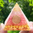 thumbnail image 4 of 5cm Orgonite Pyramid Heal Chakra Pink Crystal Stone Energy Orgone Accumulator (E), 4 of 8