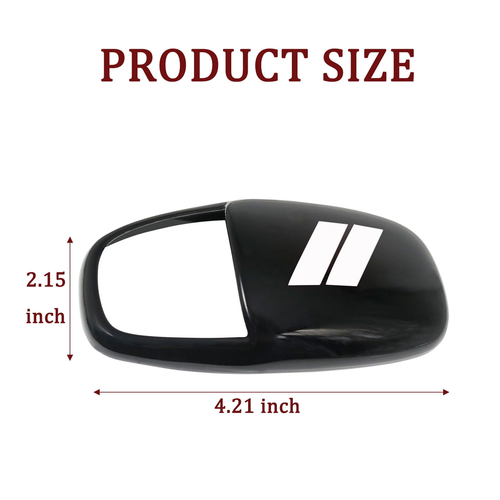 Gear Shift Knob Head Cover Trim For Dodge Challenger Charger Interior Decoration Accessories 2015-2024 / Durango 2016-20243 ABS -Challenger War Horse-Shift knob(all inclusive)-Black White Label