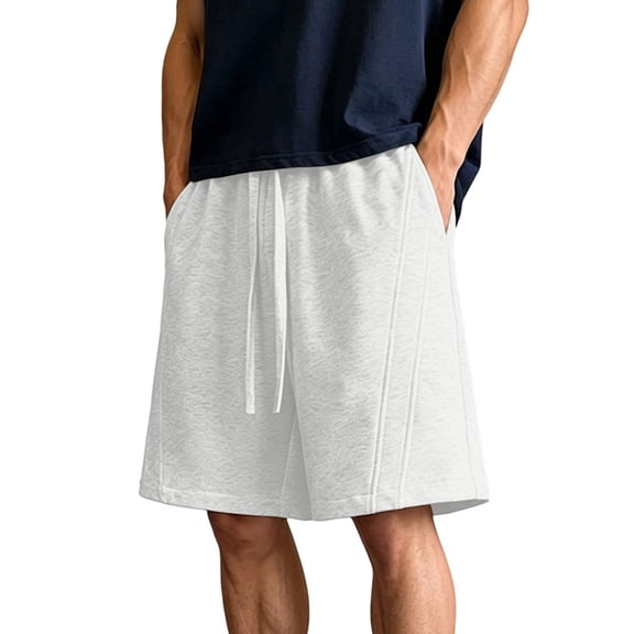 XuJwPNcy Mens Athletic Shorts Lightweight Cotton Drawstring Baggy Sweat Shorts Gym Workout Bermuda Shorts Summer Clothes