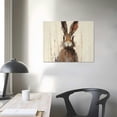 thumbnail image 4 of COMIO 20x16 in / 16x12 in Decorative Brown European Rabbit Hare Portrait Wall Art 16x12in, 4 of 6