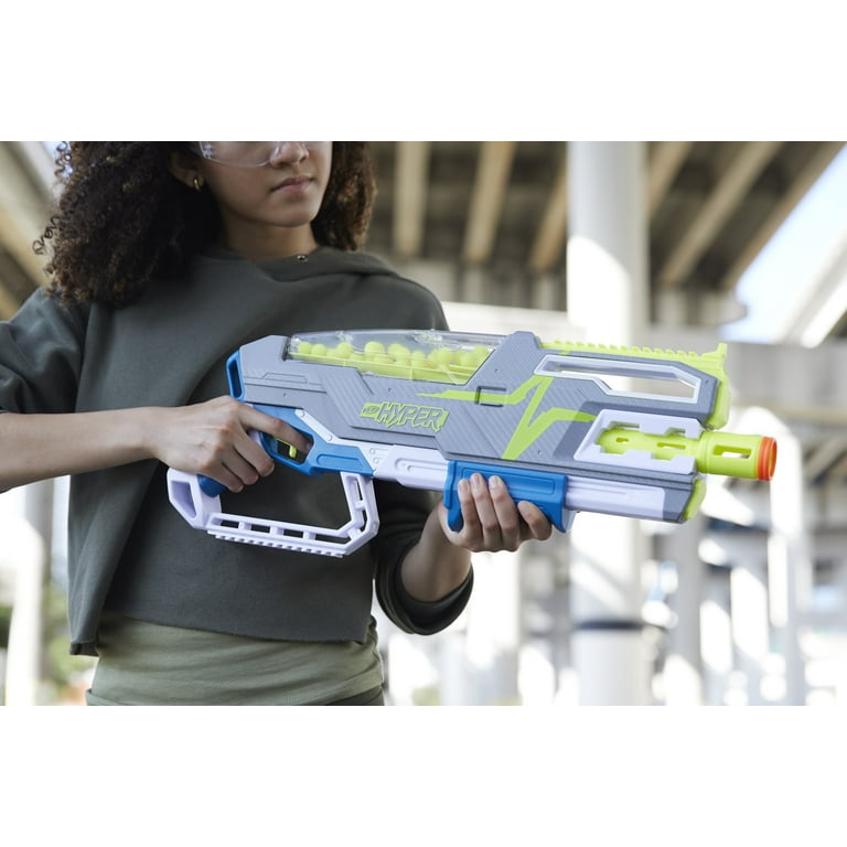 Nerf Hyper Siege 50 Pump Action Ball Dart Blaster with 40 Hyper Rounds For Outdoor Games Ages 14 and Up Nerf Hyper Siege 50 Pump Action Ball Dart Blaster with 40 Hyper Rounds For Outdoor Games Ages 14 and Up
