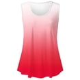 thumbnail image 5 of Babysbule Women's Round Neck Gradient Tank Tops Fashion Solid Printed Loose Sleeveless T-shirt Pullover ank Tops, 5 of 5