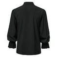 thumbnail image 4 of Bcfgryg Men's Autumn And Winter Ruffled Shirt Halloween Medieval Gothic Tops Lightweight Button Down Shirts Men Black, 4 of 5