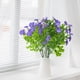 thumbnail image 4 of Set de Flores Artificiales | Hojas de eucalipto y pensamientos | 5 piezas de ramo floral falso surtido | Seda y plástico realistas | Decoración interior y exterior | Arreglo realista de bajo, 4 of 5